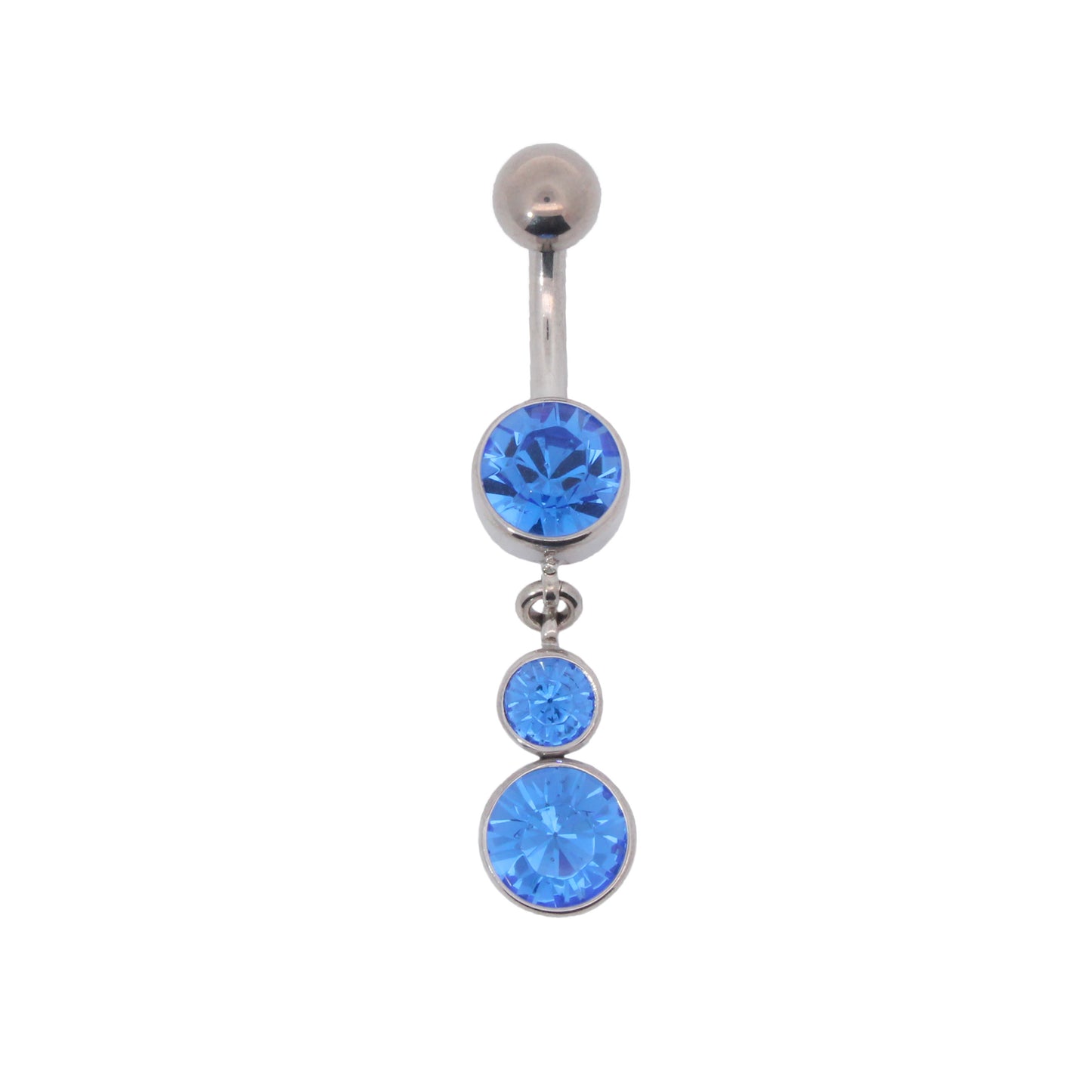 Navel Curve Bezel set w/Dangle