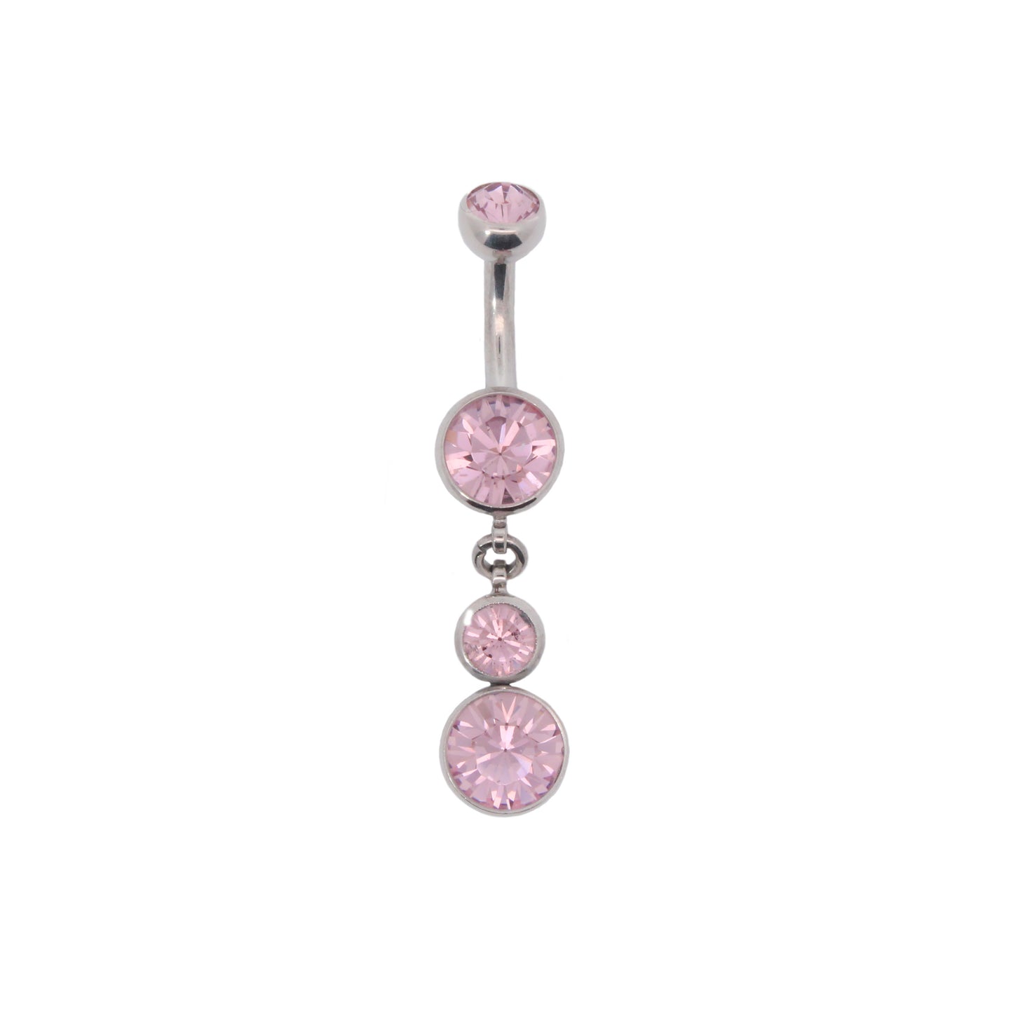 Navel Curve Bezel set w/Dangle